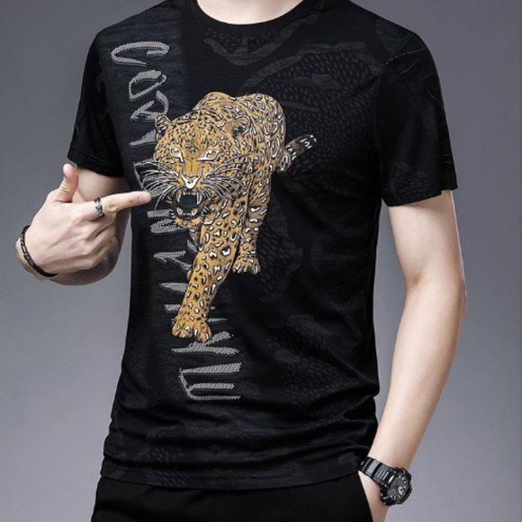 Summer casual round neck bottomed shirt trend versatile clothes men's loose T-sh - Picture 2 of 2